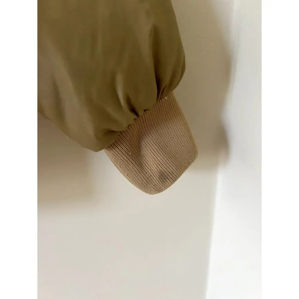 Vintage 90s Tan Cabela's Goose Down Quilted Puffer Coat Hunting Men's Large